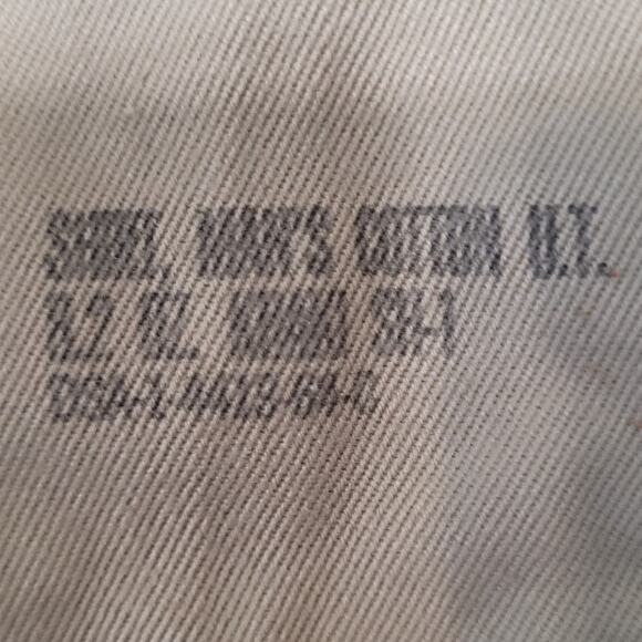 Vintage 1964 U.S. Military Khaki Cotton S/S Shirt – DSA-1-4418-64-C, 15x30 - Picture 4 of 7